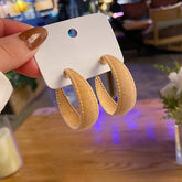 Vintage Black Hoop earrings -E2825